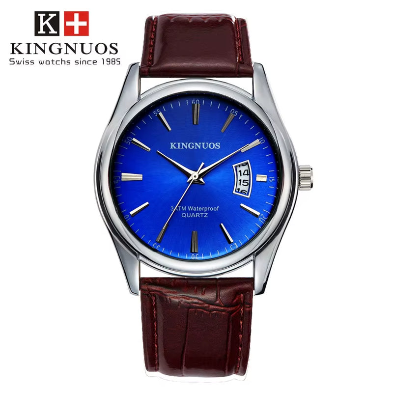 2025 Men'S Watches Top Brand Luxury Man Date Clock Male Leather Business Watches Fashion Casual Quartz Wrist Watch 1853