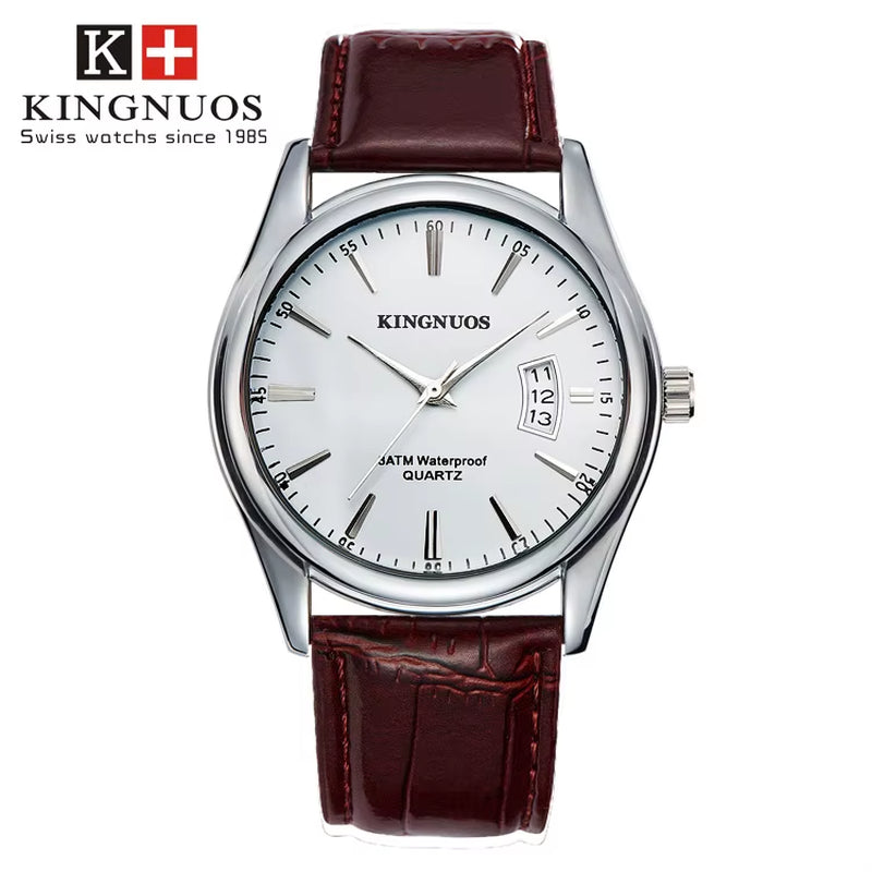 2025 Men'S Watches Top Brand Luxury Man Date Clock Male Leather Business Watches Fashion Casual Quartz Wrist Watch 1853