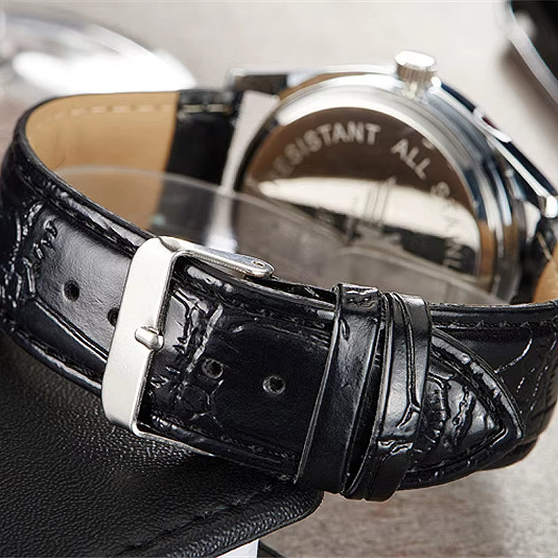 2025 Men'S Watches Top Brand Luxury Man Date Clock Male Leather Business Watches Fashion Casual Quartz Wrist Watch 1853