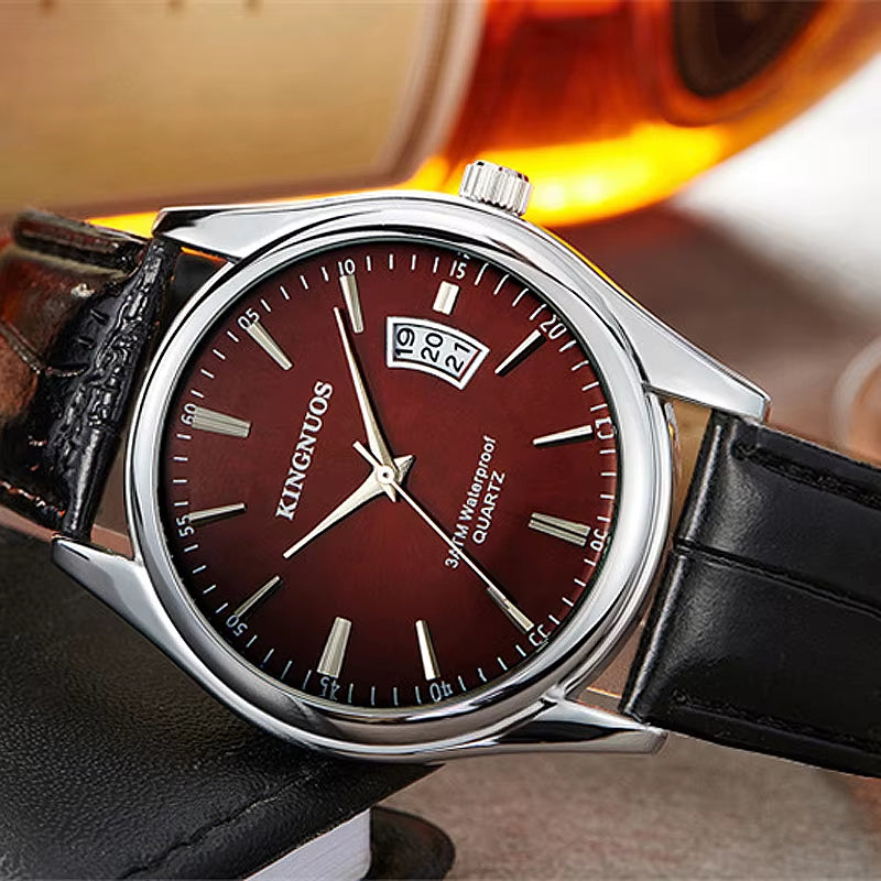 2025 Men'S Watches Top Brand Luxury Man Date Clock Male Leather Business Watches Fashion Casual Quartz Wrist Watch 1853