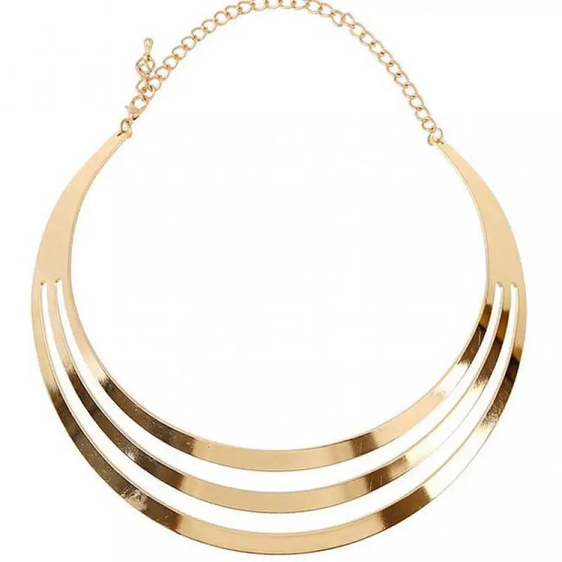 Collar Largo de Lujo Dorado - Gargantilla Statement para Mujer