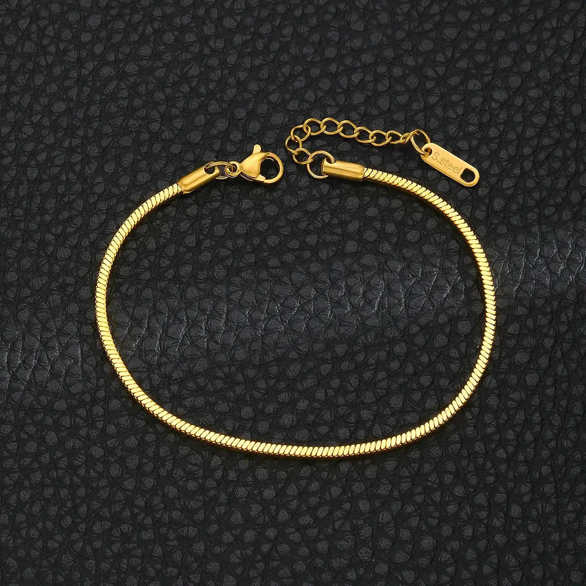 Pulsera de cadena de hueso de serpiente cuadrada de acero inoxidable Simple para hombres y mujeres, joyería de Hip-Hop, accesorios de fiesta de moda