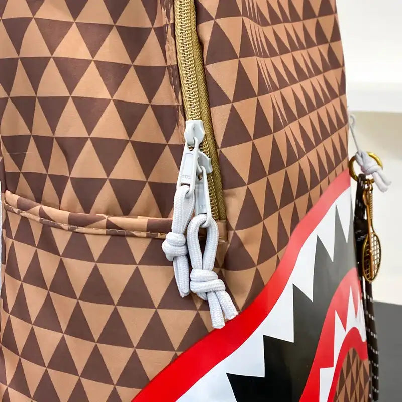 Mochila Lona Estampada Gran Capacidad - Informal Unisex Viaje Escolar