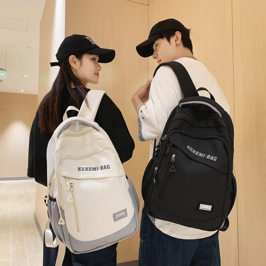 Mochila Universitaria Antirrobo Nailon - Estilo Coreano Unisex Laptop