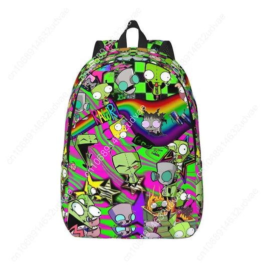 Mochila Invader Zim Gir Dib Robot - Unisex Universidad Senderismo