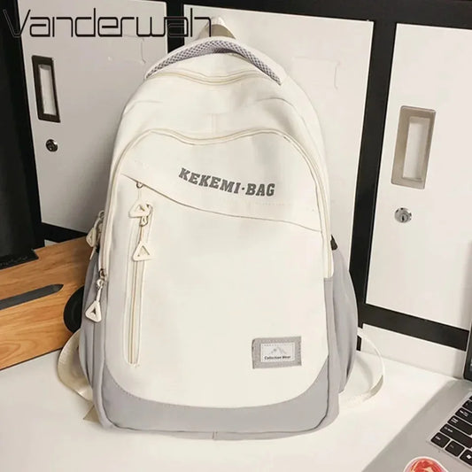 Mochila Universitaria Antirrobo Nailon - Estilo Coreano Unisex Laptop