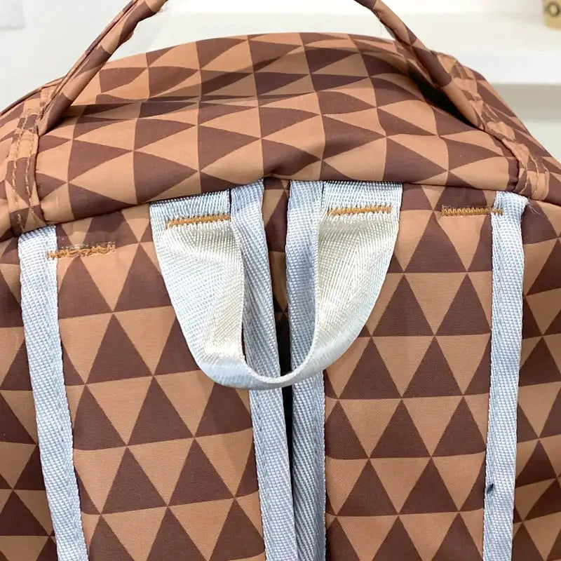 Mochila Lona Estampada Gran Capacidad - Informal Unisex Viaje Escolar