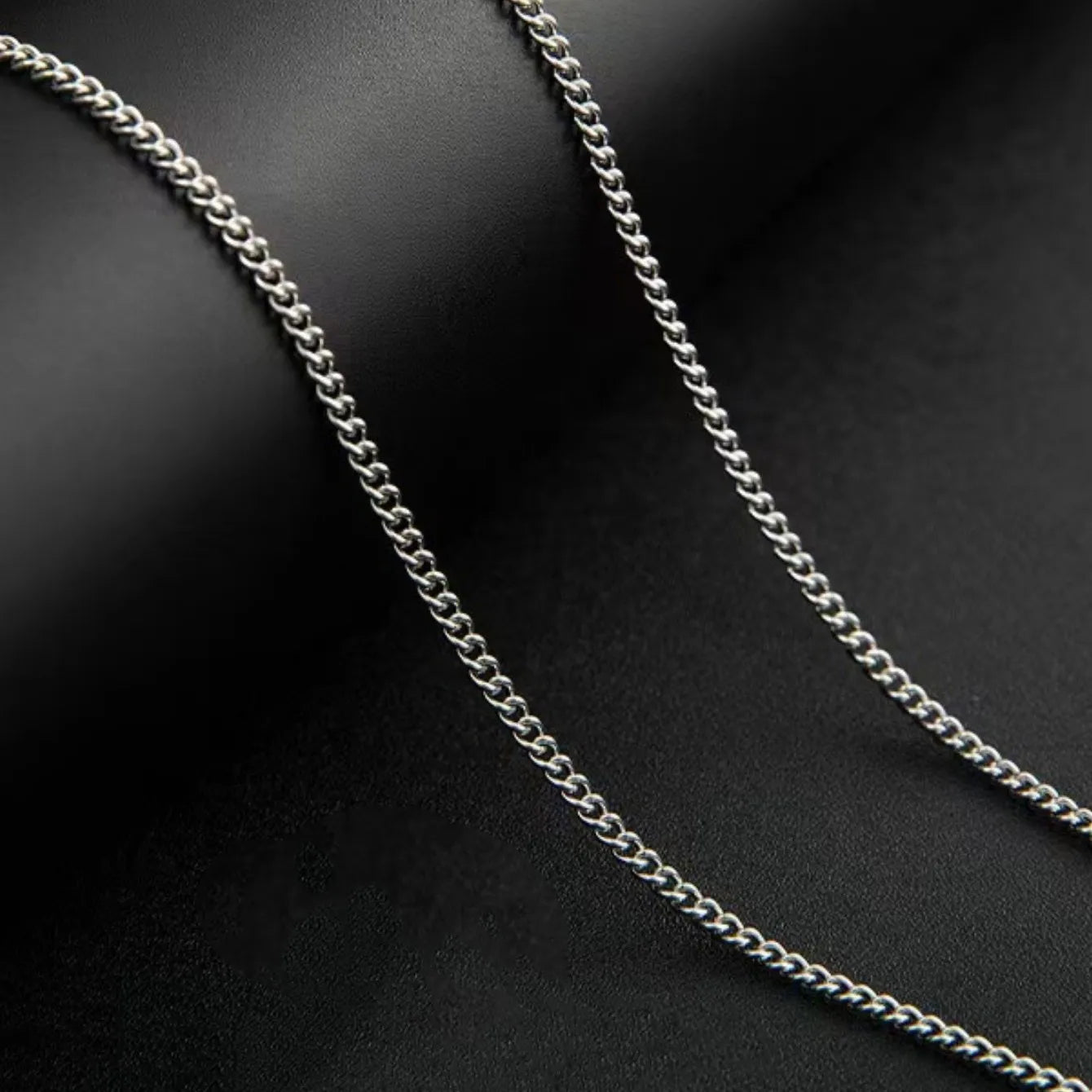 Collar de cadena cubana de 3mm para hombre, collar Simple de acero inoxidable, joyería de acero de titanio a la moda, accesorios de tendencia, regalo