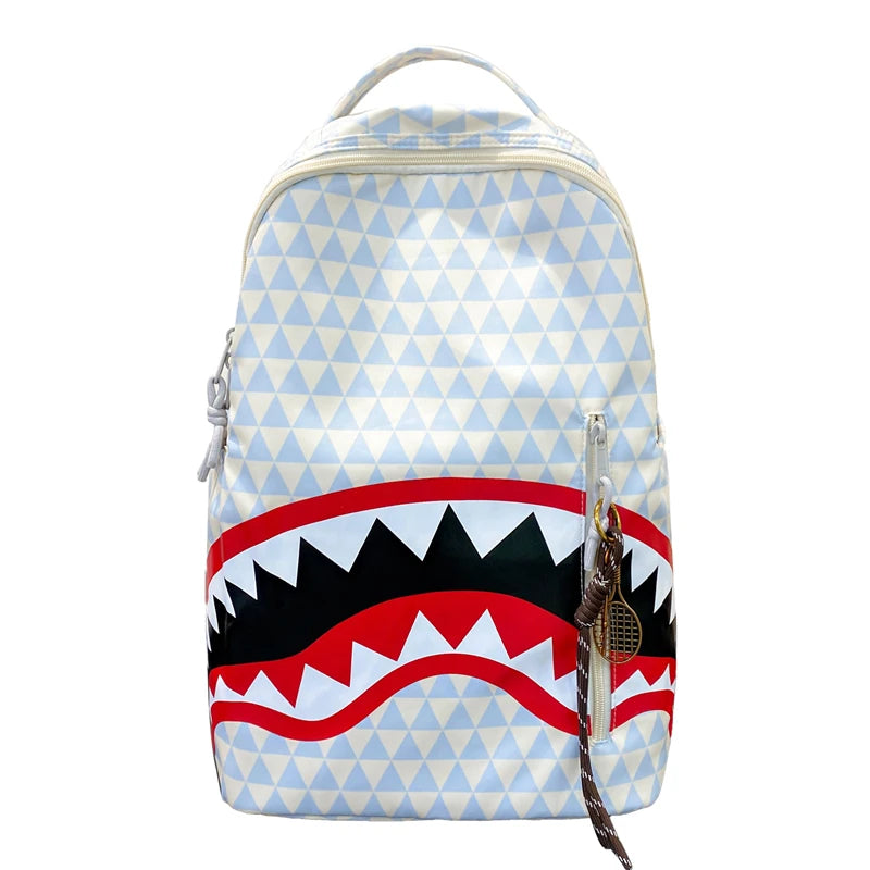 Mochila Lona Estampada Gran Capacidad - Informal Unisex Viaje Escolar