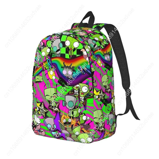 Mochila Invader Zim Gir Dib Robot - Unisex Universidad Senderismo