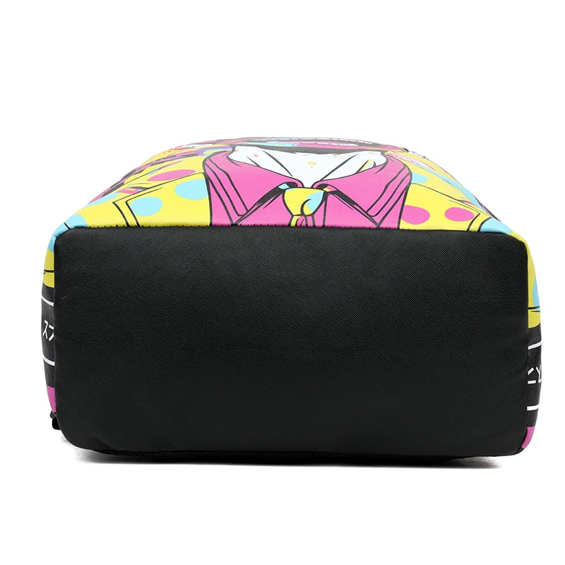 Mochila Gran Capacidad Grafiti PU - Unisex Estudiante Viaje Urbana