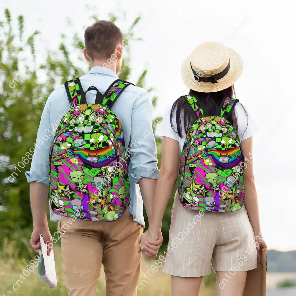 Mochila Invader Zim Gir Dib Robot - Unisex Universidad Senderismo