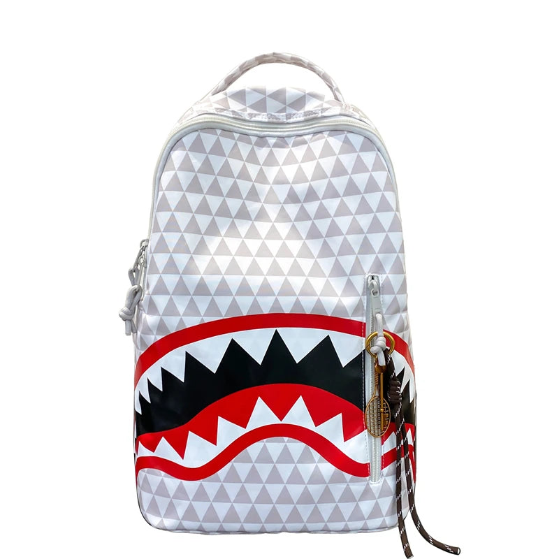 Mochila Lona Estampada Gran Capacidad - Informal Unisex Viaje Escolar