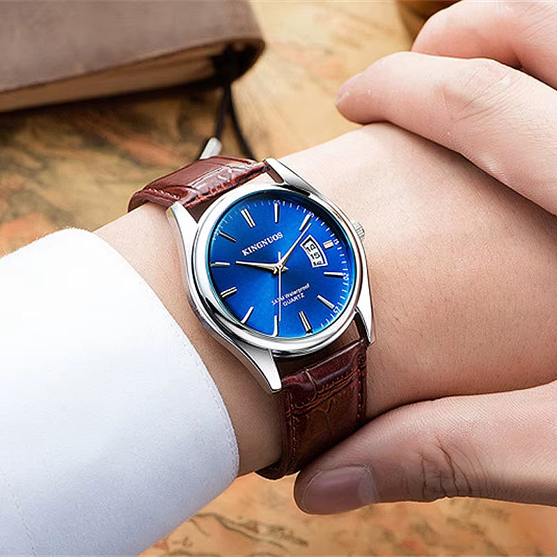 2025 Men'S Watches Top Brand Luxury Man Date Clock Male Leather Business Watches Fashion Casual Quartz Wrist Watch 1853