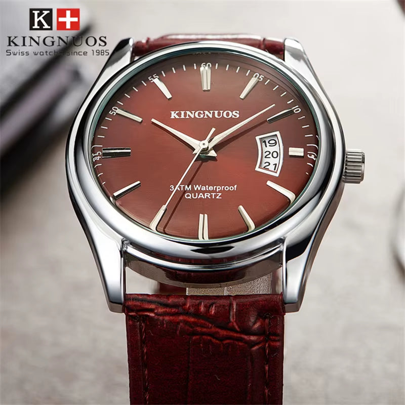 2025 Men'S Watches Top Brand Luxury Man Date Clock Male Leather Business Watches Fashion Casual Quartz Wrist Watch 1853