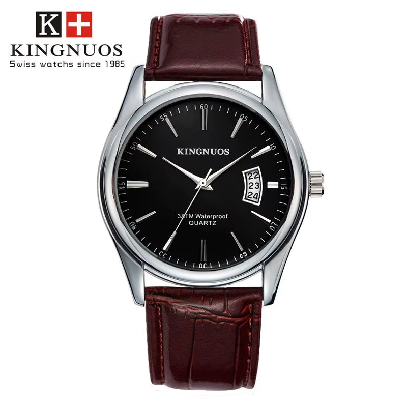 2025 Men'S Watches Top Brand Luxury Man Date Clock Male Leather Business Watches Fashion Casual Quartz Wrist Watch 1853