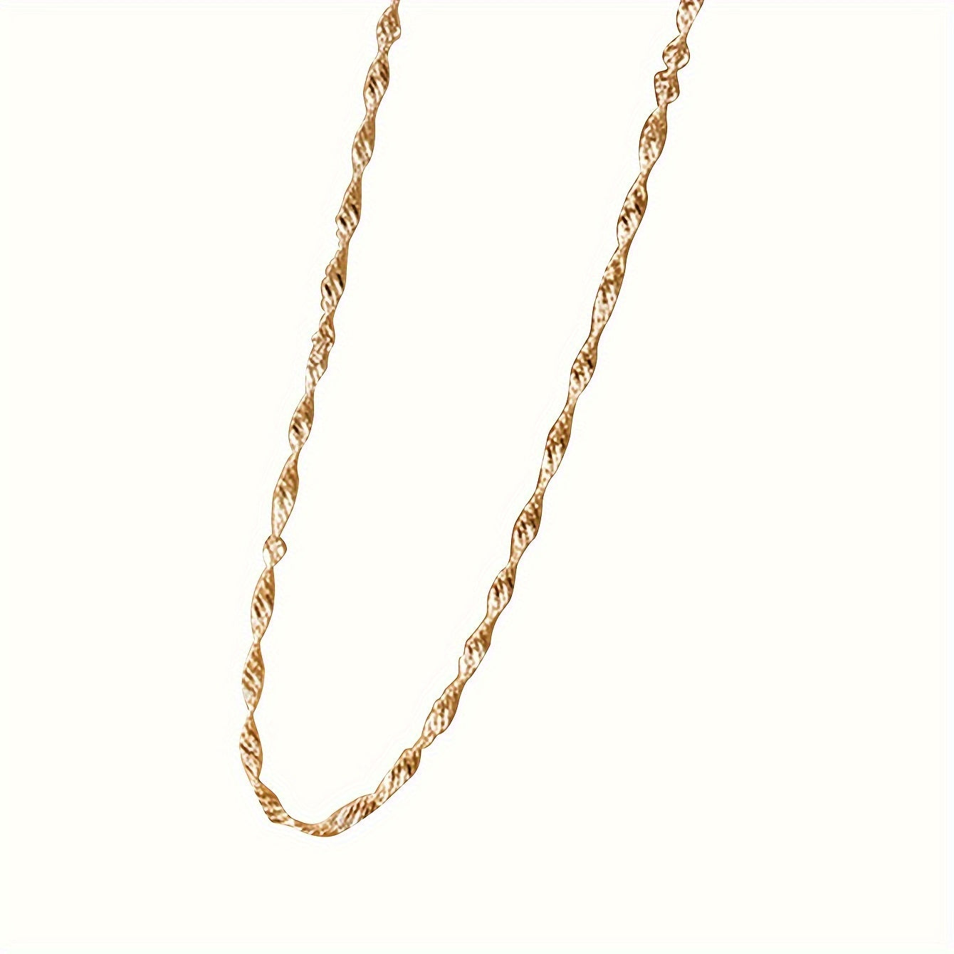 Collar Cadena Fina Baño Oro 18K - Gargantilla Acero Inoxidable Joyería Mujer