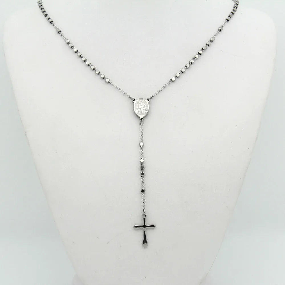 Collar Clásico con Cruz de Acero Inoxidable - Elegancia Atemporal