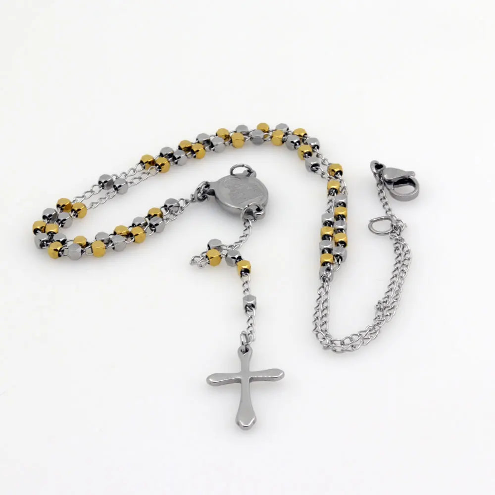 Collar Clásico con Cruz de Acero Inoxidable - Elegancia Atemporal