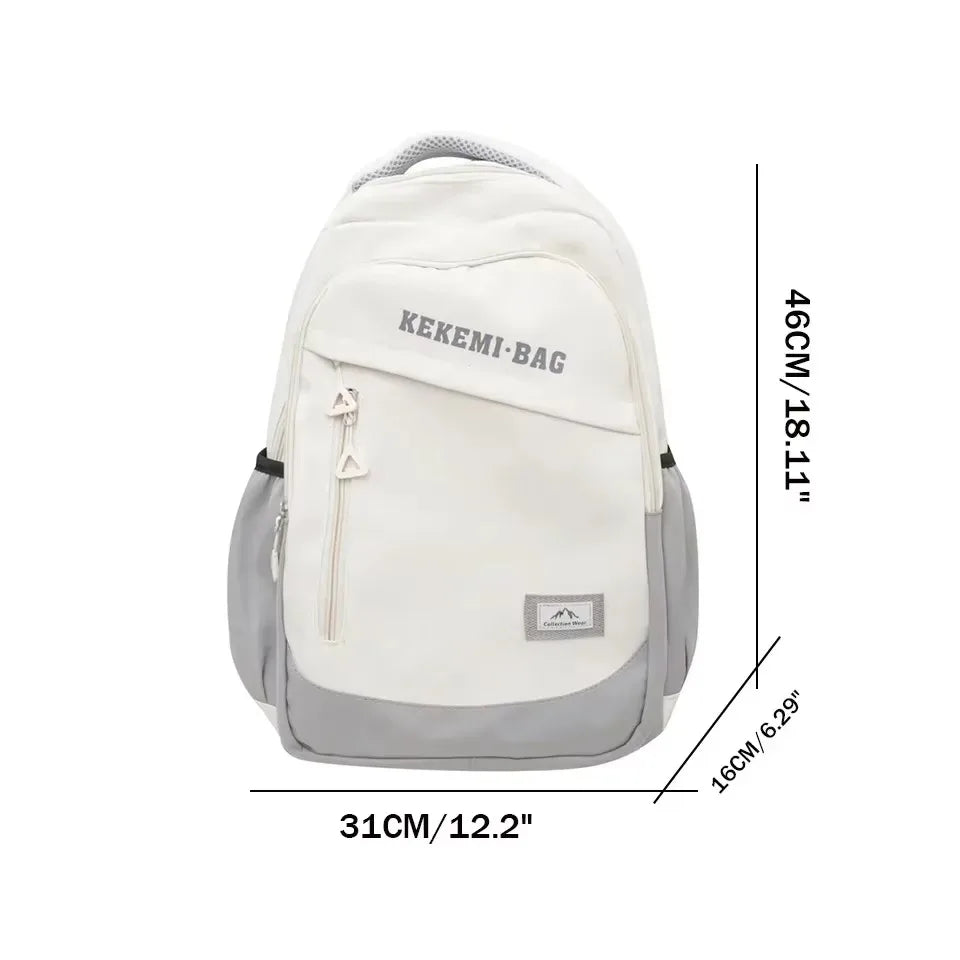 Mochila Universitaria Antirrobo Nailon - Estilo Coreano Unisex Laptop