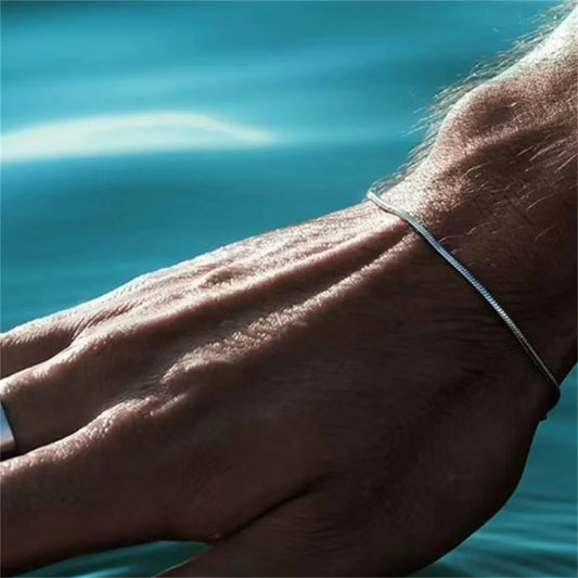 Pulsera Cadena Serpiente Cuadrada - Acero Inoxidable 316L Unisex