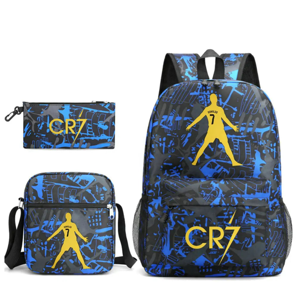 Mochilas Deportivas CR7 Ligeras - Set 3 Unidades Adolescentes Laptop