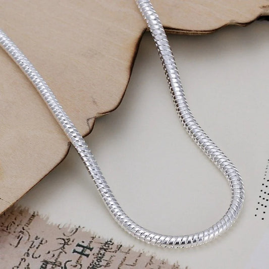 Pulseras de cadena de serpiente de 20cm, color plateado, 3MM, moda de fábrica, joyería de alta calidad, abalorio, boda bonita para mujer