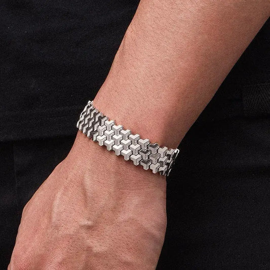 Pulsera Cubana Circonio Lujo - Chapado Oro sobre Plata S925 Unisex