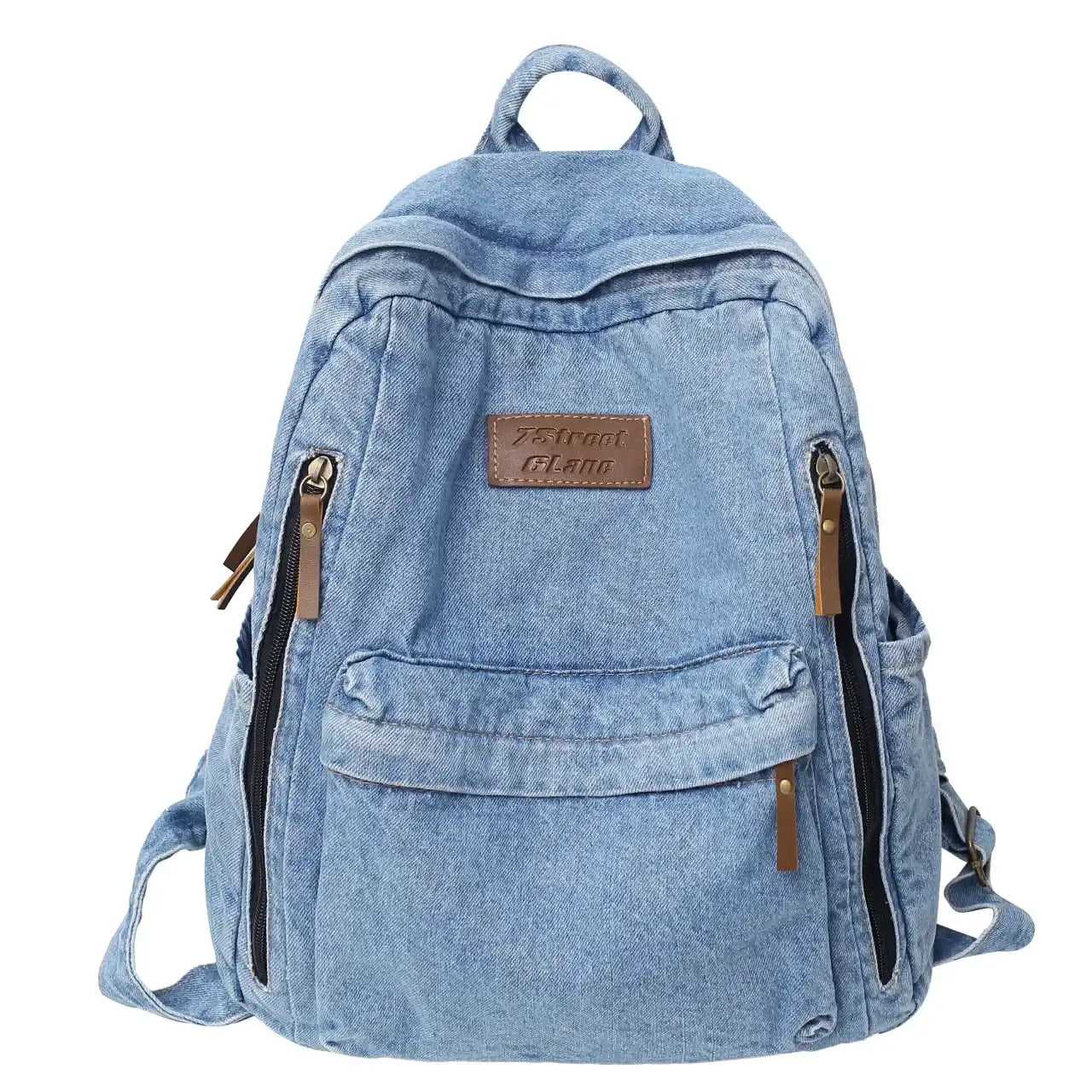 Mochila Escolar Vaquera Femenina - Tendencia Gran Capacidad Múltiples Bolsillos