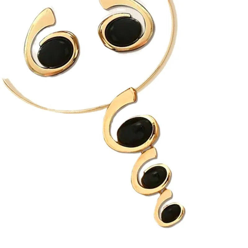 Conjunto de Collar y Pendientes Multicolor - Estilo Punk Elegante
