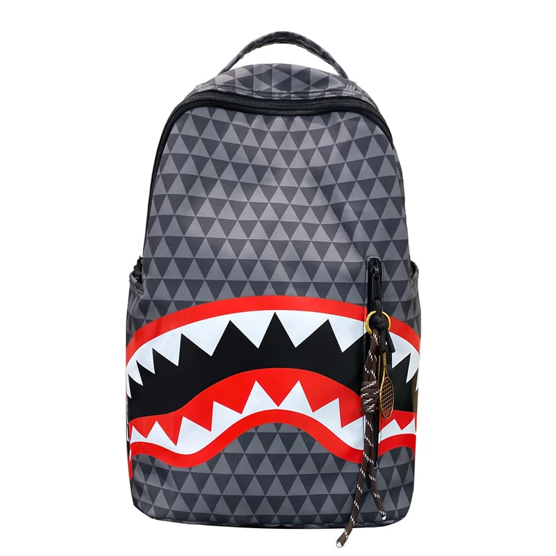 Mochila Lona Estampada Gran Capacidad - Informal Unisex Viaje Escolar