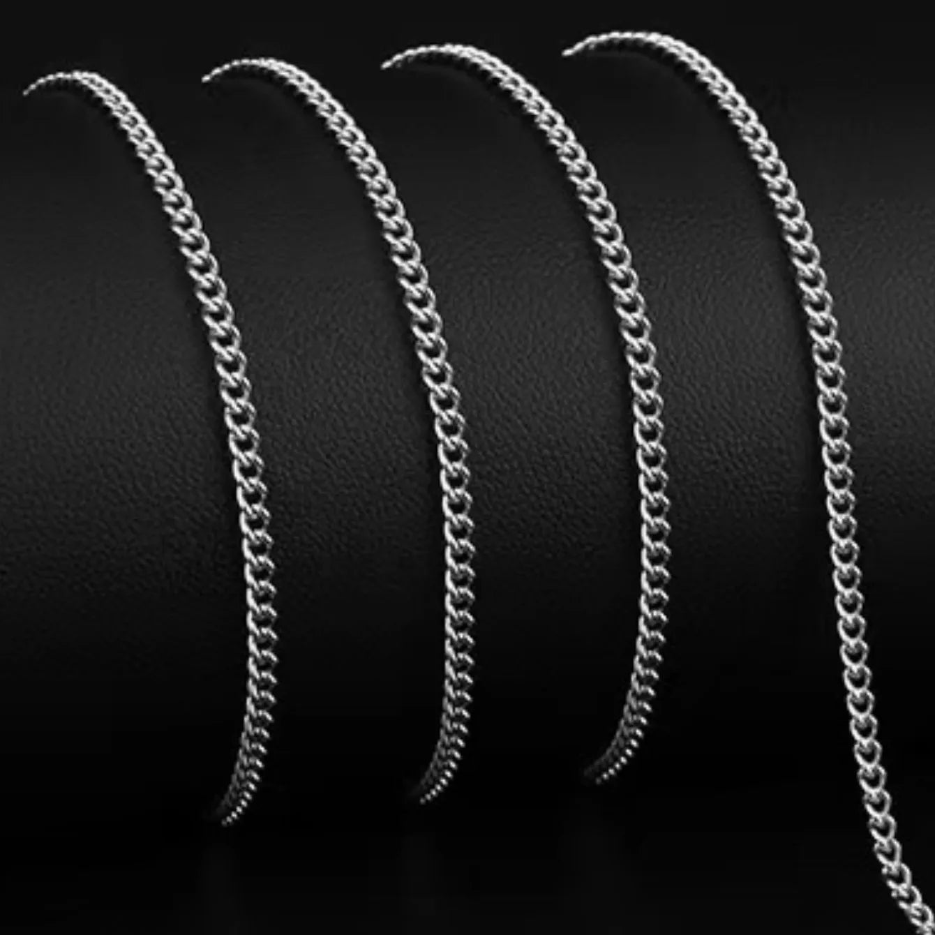 Collar de cadena cubana de 3mm para hombre, collar Simple de acero inoxidable, joyería de acero de titanio a la moda, accesorios de tendencia, regalo