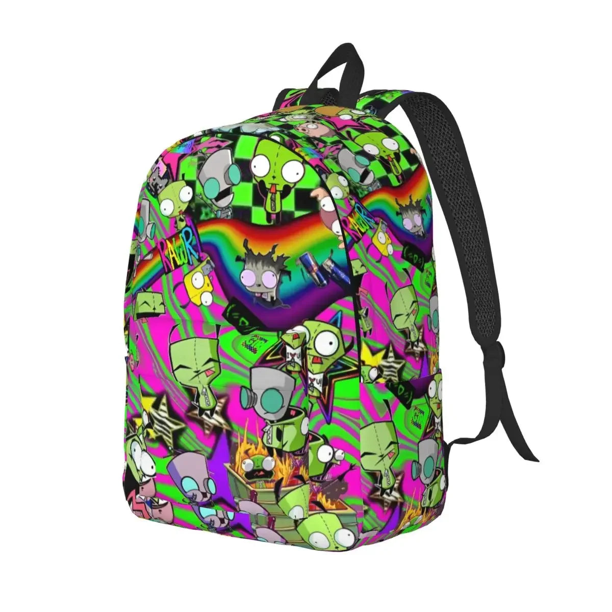 Mochila Invader Zim Gir Dib Robot - Unisex Universidad Senderismo